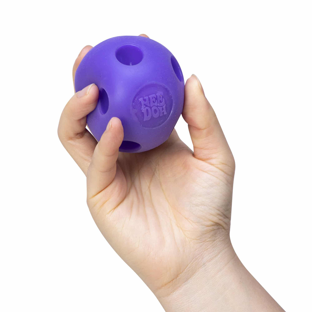 NeeDoh Happy Snappy - Purple in Hand